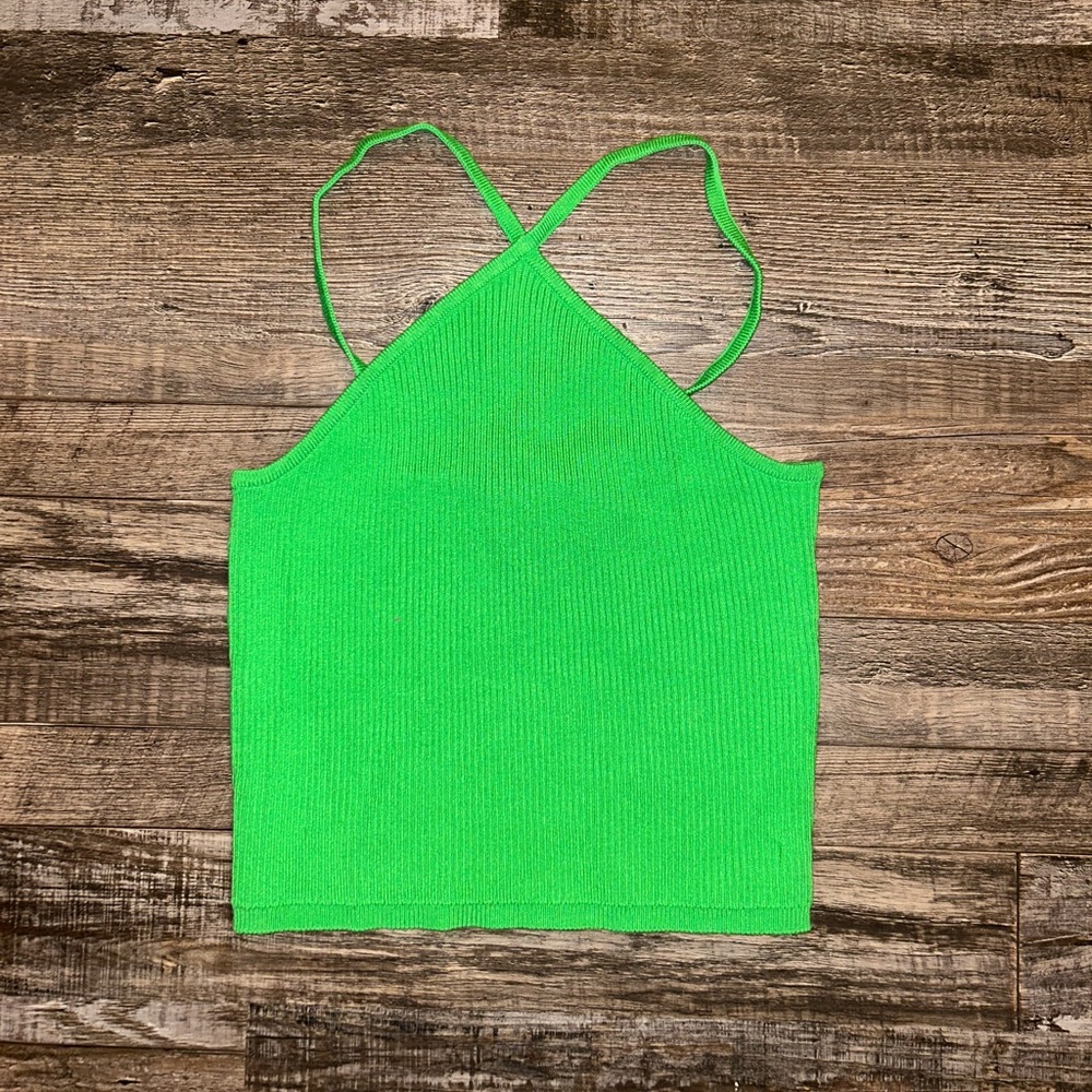 H&M green halter top